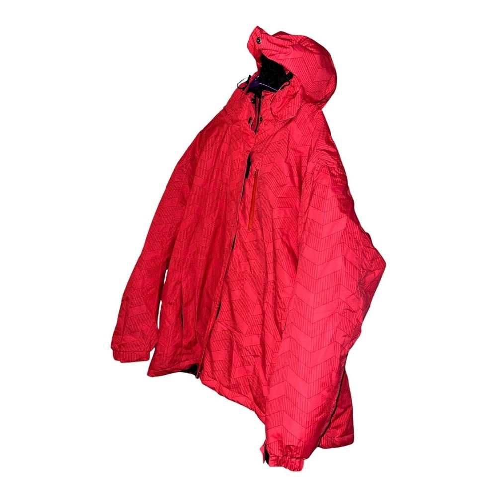 Iceberg Outerwear 4XL Women's Ski Snowboard Winter Jacket Hooded Red Chevron - Picture 3 of 7